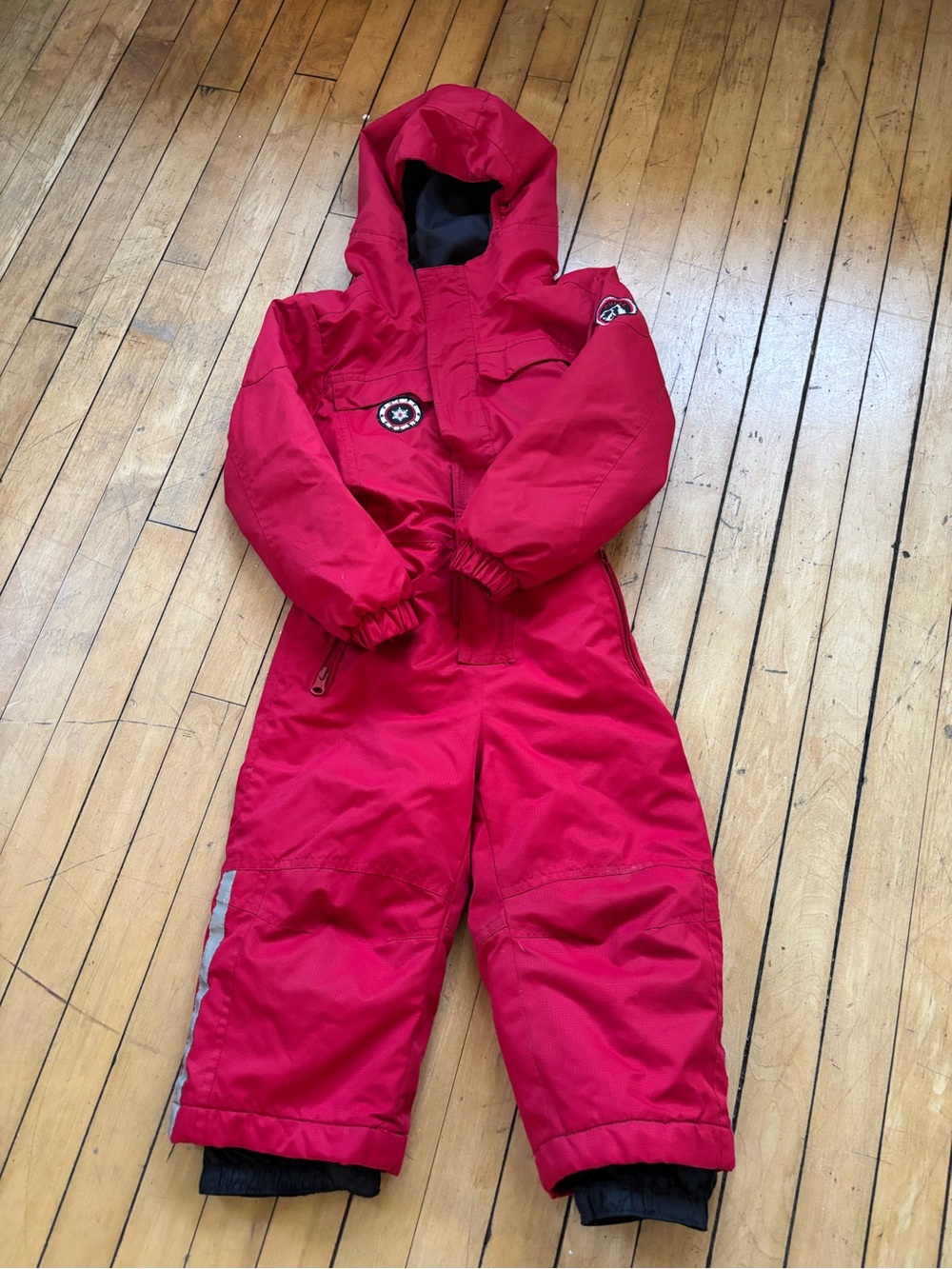 Pulse Kids 3t toddler Red One-Piece Snow Jumpsuit with Hood